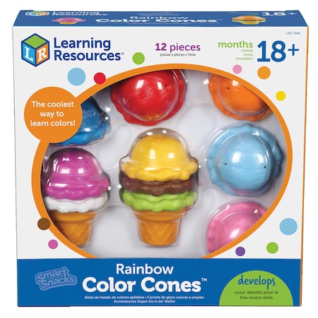 Learning Resources Smart Snacks Rainbow Color Cones 7349